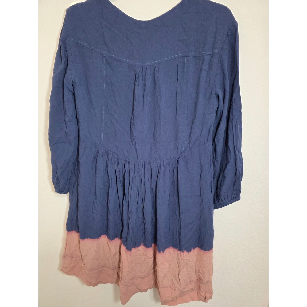 Holding Horses Blue Tie Dye Tassel Dress Women's Size 6 Boho Peasant‎ - Picture 6 of 6